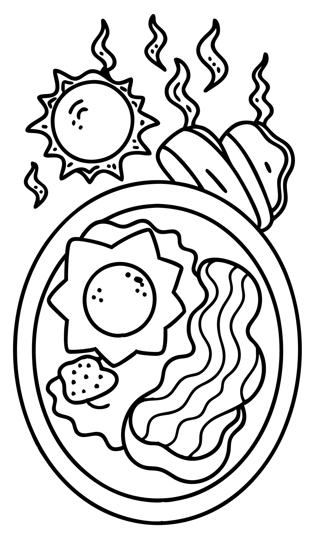 eggs and bacon coloring pages